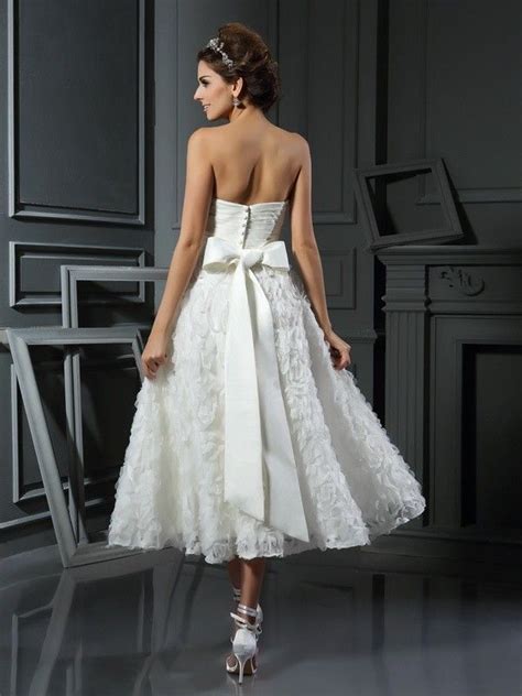 lineprincess sweetheart bowknot sleeveless short satin wedding dresses wedding dresses