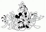 Mickey Mouse Coloring Pages Disney Disneyland Clubhouse Friends Walt Family Kids Toodles Minnie Drawing Donald Sheets Pluto Printable Rides Goofy sketch template