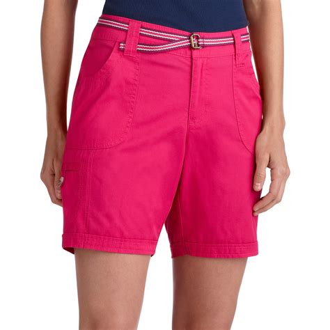 womens cotton twill  cargo bermuda shorts walmartcom