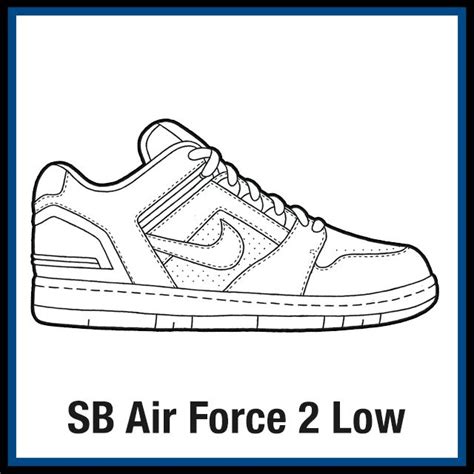 nike sb air force   kicksart sneaker art shoe template nike