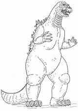 Godzilla Coloring Pages Monster Kids Printable Coloringhome Via sketch template