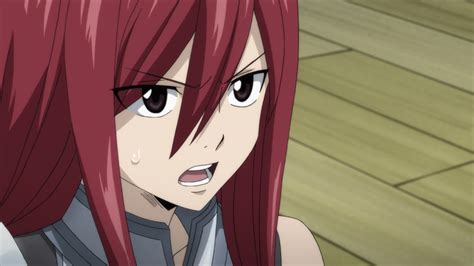 anime character  long red hair  big eyes    camera