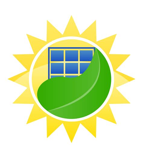 logo ecological solar energy vector illustration  vector art  vecteezy