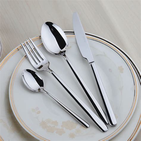 pieces silver flatware set  stainless steel cutlery sets
