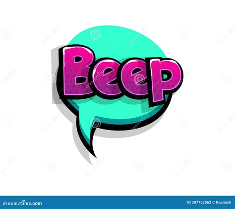 comic text bleep beep logo sound effects stock illustration illustration  balloon humor