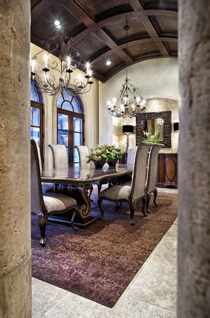 sophisticated mediterranean dining room designs  show