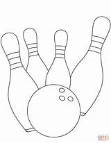 Bowling Birillo Strike Supercoloring Skittles Birilli sketch template
