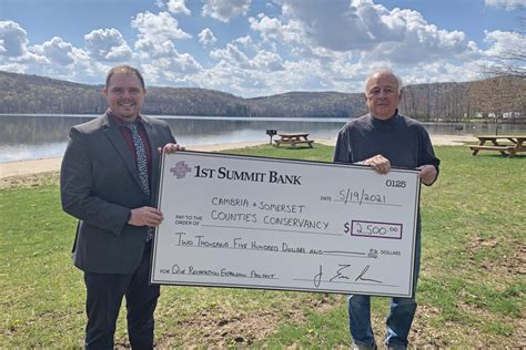 st summit bank contributes  quemahoning family recreation area expansion project st summit