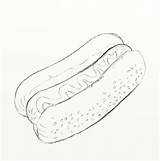 Hot Dog Draw Step Small sketch template