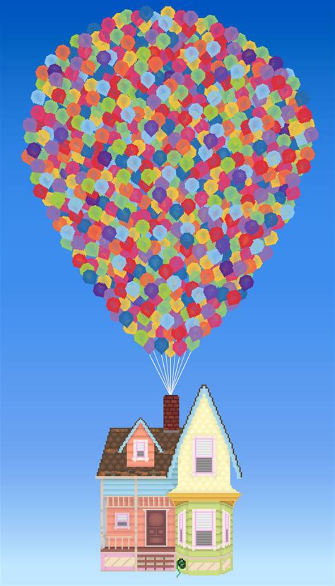 house  balloons drawing ater