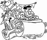 Flintstones Coloring Pages Car Pebbles Wecoloringpage Colouring Fred Flintstone Family Jetsons Color Printable Print Kids Driving Cartoon Jericho Sheets Book sketch template