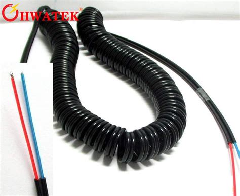 high flexibility electrical coiled extension lead curly cord cable custom