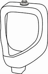 Urinal sketch template