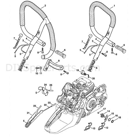 stihl ms  chainsaw ms rvwz parts diagram heating