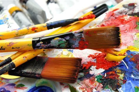 artist palette  brushes filled   paints birmingham