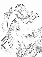 Coloring Sebastian Pages Mermaid Little Getcolorings sketch template