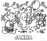 Janna Carnaval Naam Kleurplaten sketch template