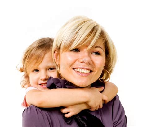 Girl Hugging Her Mother Stock Image Image Of Face Beautiful 10931535