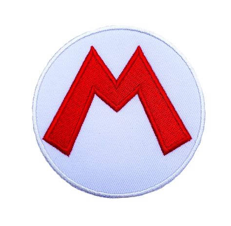 mario  logo patch   super mario brothers embroidered etsy