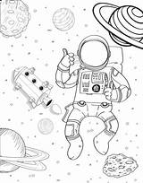 Coloring Astronaut Astronauts Verbnow sketch template