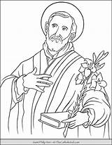Neri Philip Thecatholickid Catholic sketch template