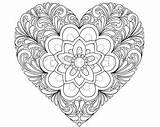 Coloring Pages Maori Valentines Adults Mandala Getdrawings Romantic Getcolorings Color Printable Colorings sketch template