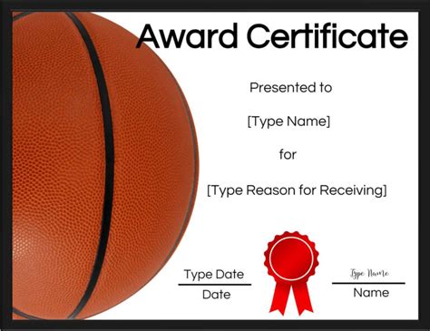 basketball certificate template professional template ideas