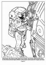 Coloring Space Station Astronauts Pages sketch template