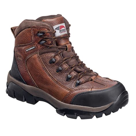 mens leather waterproof work boot  heel toe guards walmartcom walmartcom