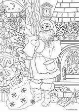 Coloring Pages Christmas Santa Favoreads Sheets Adults Adult Presents Choose Board Joy sketch template