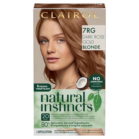 buy clairol natural instincts demi permanent hair dye rg dark rose gold blonde hair color