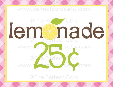 perfect card lemonade stand printable set giveaway