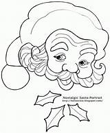 Santa Beard Face Coloring Claus Popular Color sketch template
