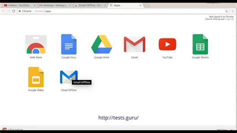 gmail offline google chrome youtube