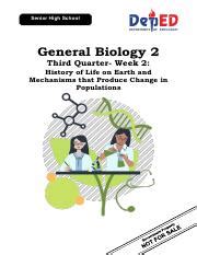 general biology   week history  life  earth  mechanisms