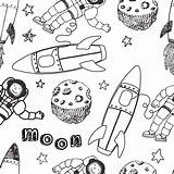 Astronauta Adesivo sketch template
