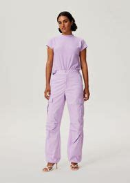 paarse costes cargo broeken voor dames dresscodenl