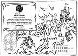 Coloring Menus Front Menu Placemats Kid Restaurants Children Kids Childrens Dragon Activity sketch template