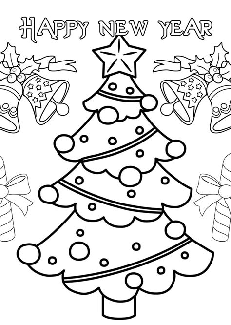 happy  year coloring pages   greeting cards coloring pages