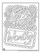 Coloring Pages Positive Adult Sayings Worthy Print Kids Quote sketch template