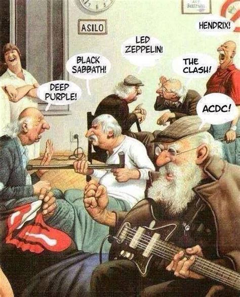 classic rock fans in the retirement home humor cartoon rock roll funny pictures rock