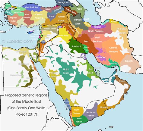 middle east ethnic map  language map   middle east  shows