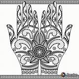 Pages Coloring Henna Vibes Summer Hand Tattoos Tattoo sketch template