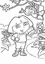 Dora Coloring Pages Printable Birthday sketch template