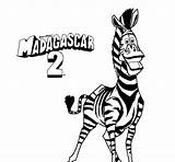 Madagascar Marty Zebra Colored Coloring Fabio Cinema October 2009 Painted sketch template