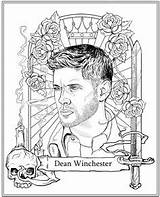 Coloring Pages Dean Winchester Supernatural Sam Sketch Für Erwachsene Malbuch Deviantart Adult Pdf Mehr sketch template