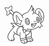 Pokemon Coloring Pages Shinx Shaymin Getdrawings sketch template