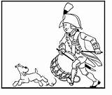 Tintin Snowy sketch template