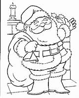 Claus Santa Coming Coloring Town Pages Getcolorings sketch template