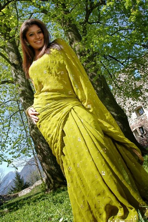 Nayanthara Latest Awesome Green Saree Exclusive Stills